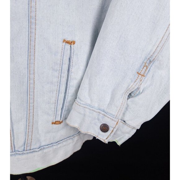 NotSoNormal Look Inside Faux Shearling Denim Jacket XL Mens NSN $487 - Picture 7 of 16